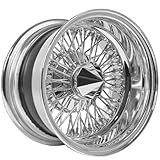 LA Wire Wheels | 13x7” | Reverse 72-Spoke Cross Lace | Includes 4 Knock Offs, 4 Adapters and Tool | 13 Inch Rims | Chrome Finish