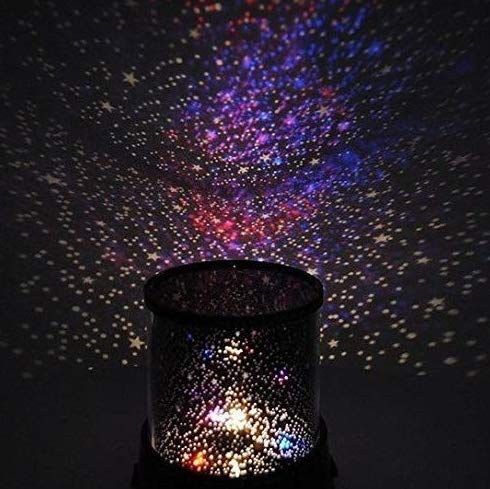 Star Projector,Glittering Sparkling Star Lamp with Different Patterns,Beauty Night Cosmos Projector Bed Side Lamp