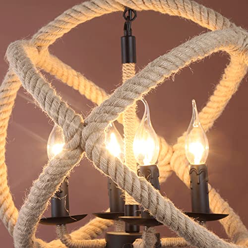 Lámpara de araña industrial E14 retro colgante para iluminación de techos 5
