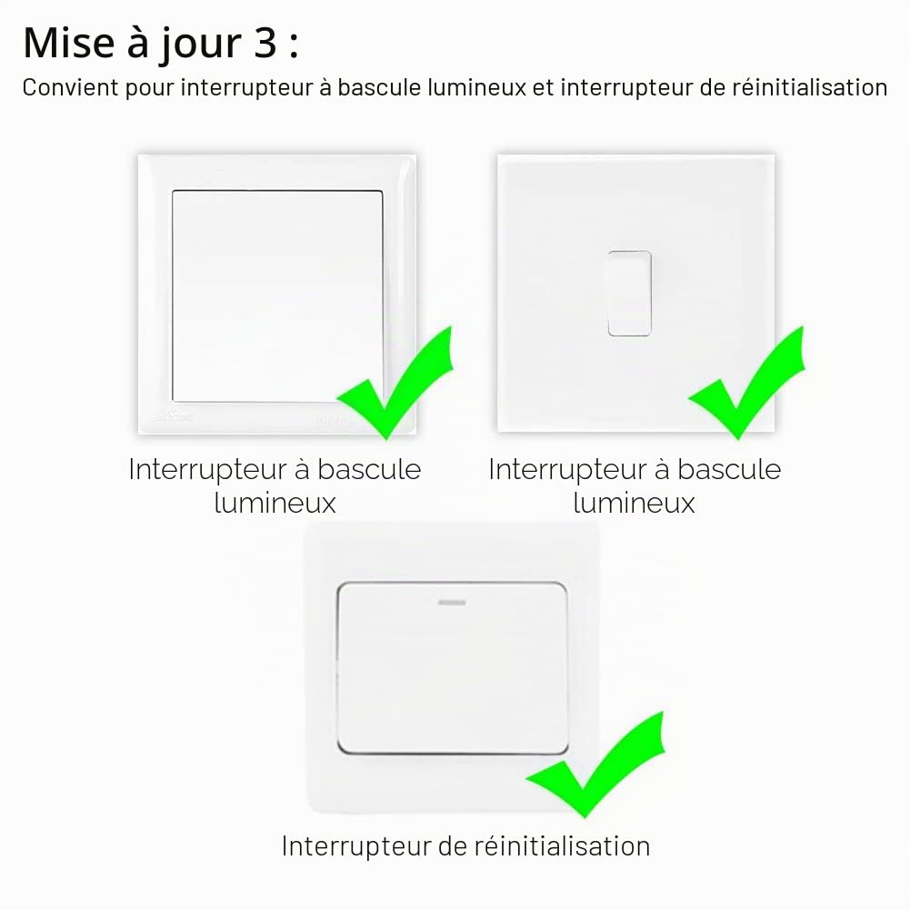 MOES interrupteur sans fil WiFi RF433 Intelligent Alexa, Commutateur Relais Connecté Smart Life Tuya App Contrôle à Distance, Compatible avec Google Home Alexa, 1 Gang, Ne prend en charge que 2,4 Ghz