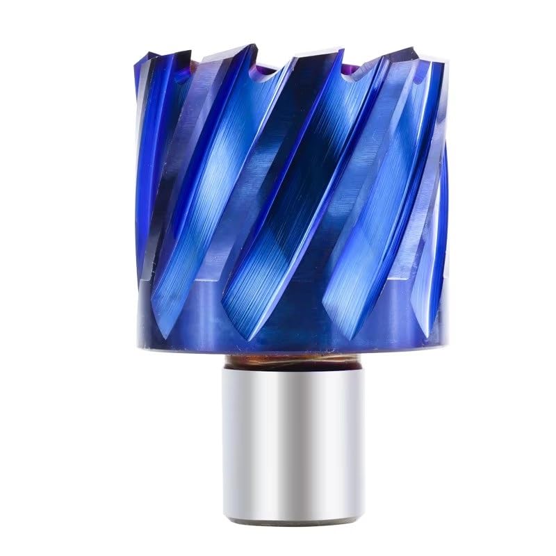Wiertło do otwornic, wiertło oczkowe powlekane nano-niebieskim, wiertło HSS z trzonkiem Weldon, wiertło do metalu, 17 x 55 mm