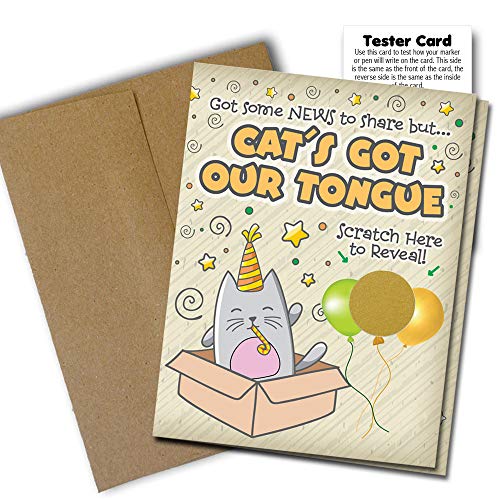 Oh Boy Love It Pregnancy Reveal Scratch Off Card (Cat)