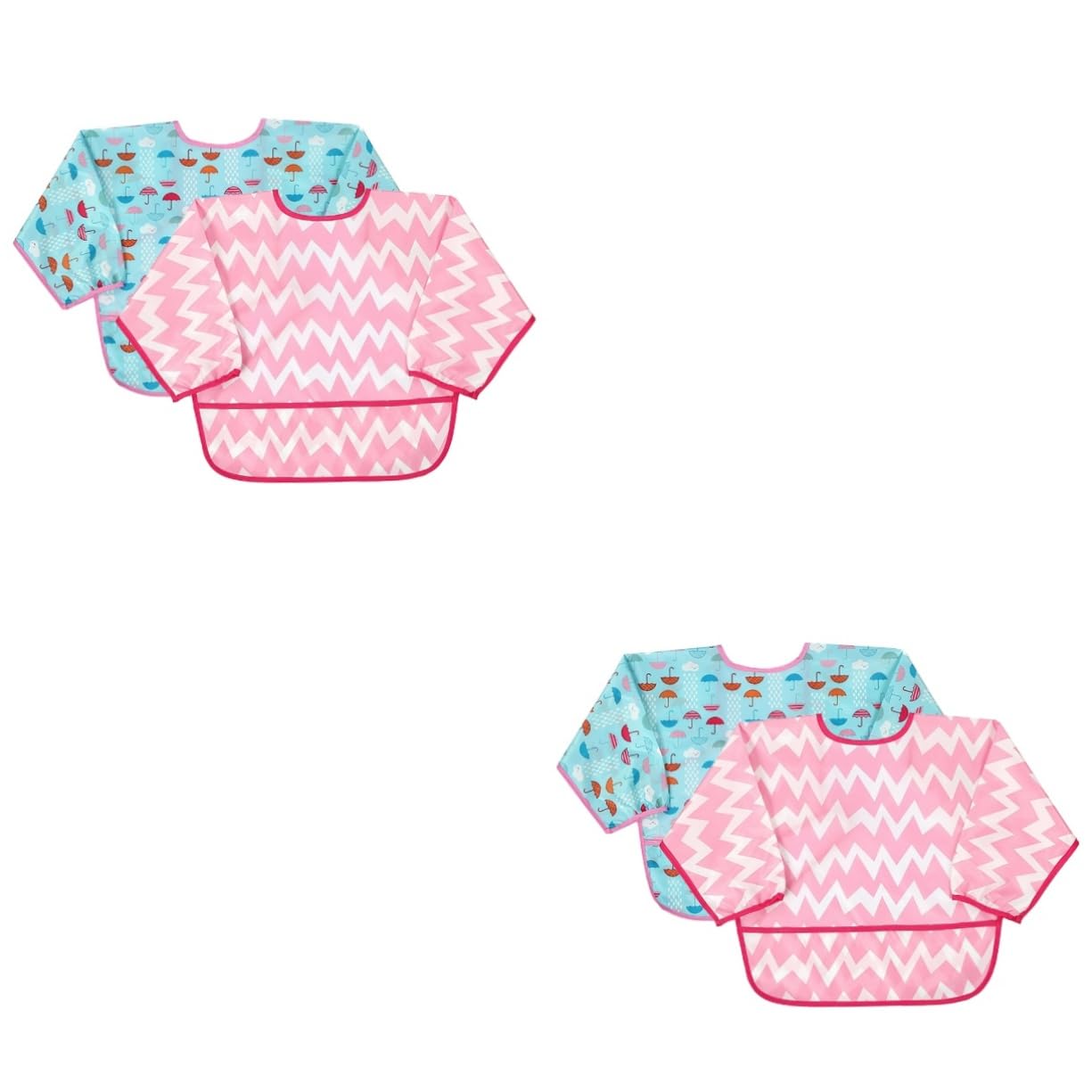Toyvian 4 Pz grembiule da mangiare per bambini grembiule per bambini grembiule bambino bavaglini bavaglino pettorali grembiuli per bambini grembiuli da mangiare capi di abbigliamento