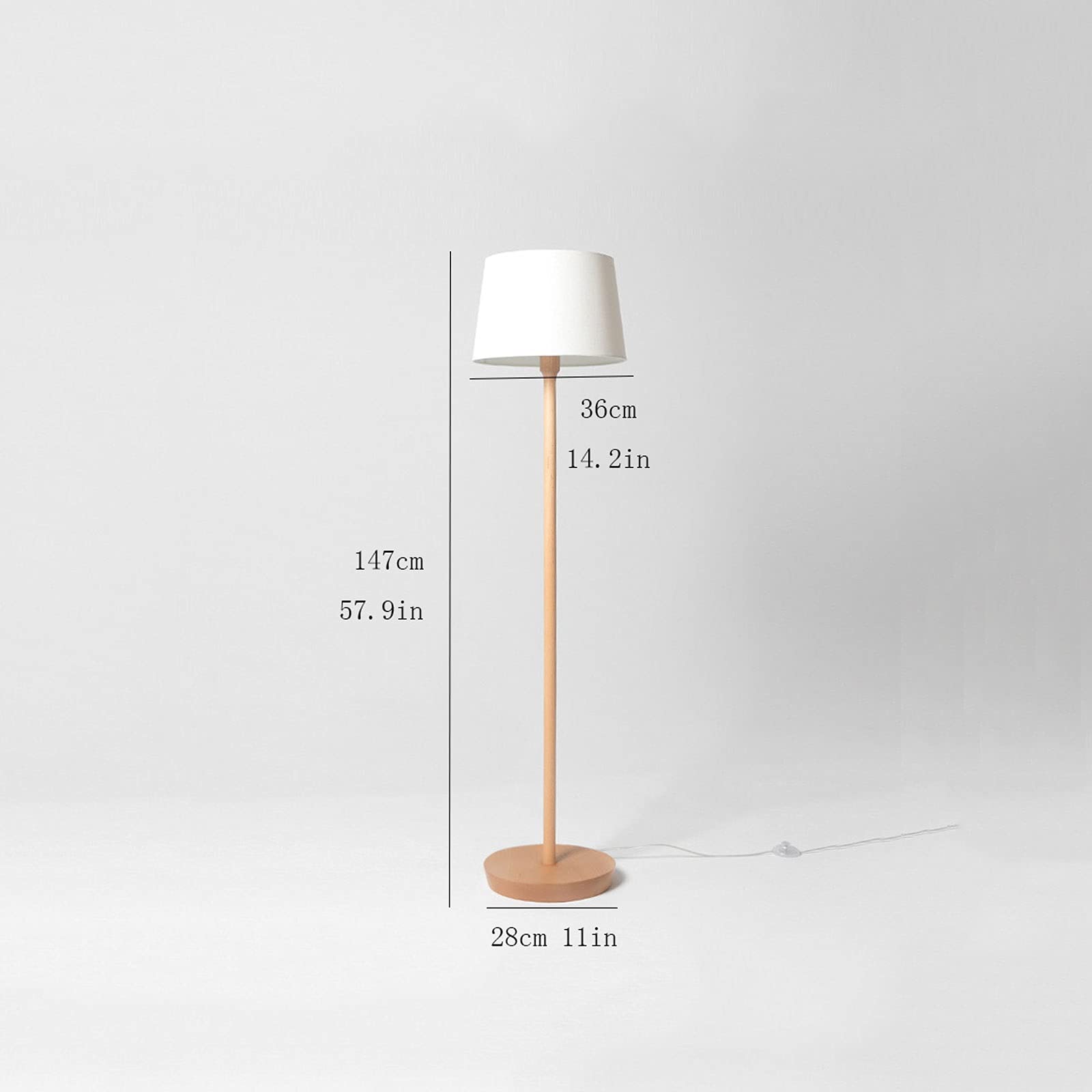 Lampada da Terra Lampada da terra moderna per camera da letto, Stand up lampade da lettura per soggiorno, illuminazione ufficio moderno con paralume in tessuto, lampada a palettoriali, lampada da terr