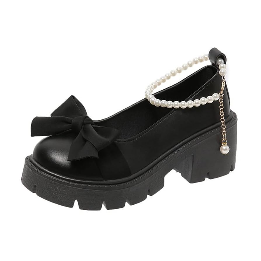 Amazon.com: Mary Jane Shoes Women Platform Chunky Heel Pumps