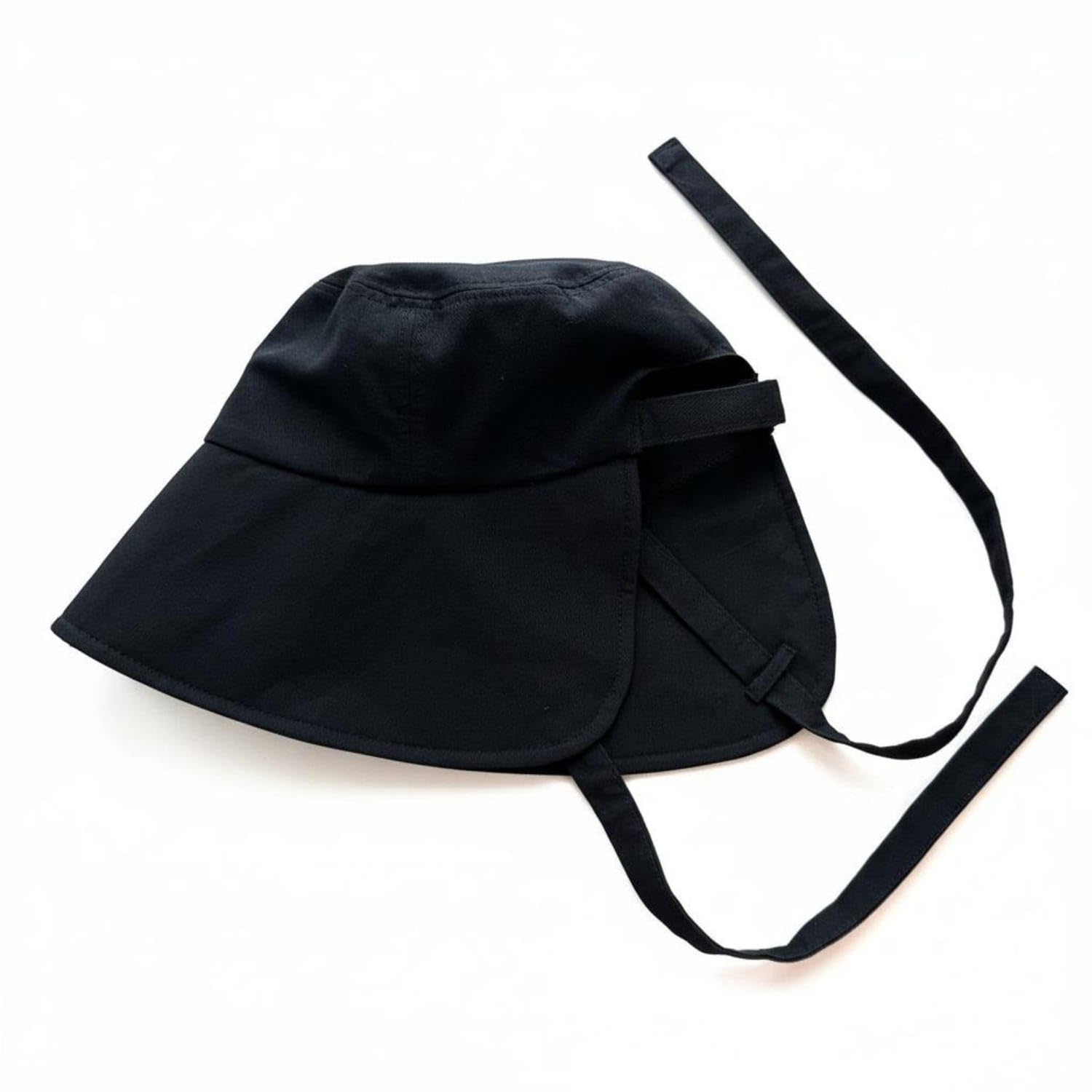 MERISHOPP Protection Sun Hat with Neck Flap Adjustable Size Neck Cover Fisherman Hat Lightweight Outdoor Headwear for Women, Black-image-35
