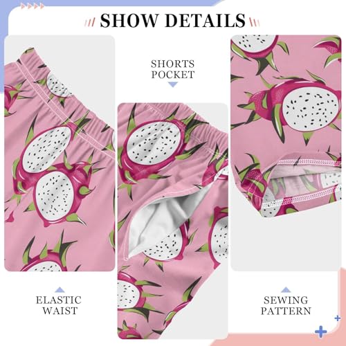 Pajama Pants Pitaya Fruits Pink PJ Bottoms Sleepwear Lounge Sleep Pant with Pockets4