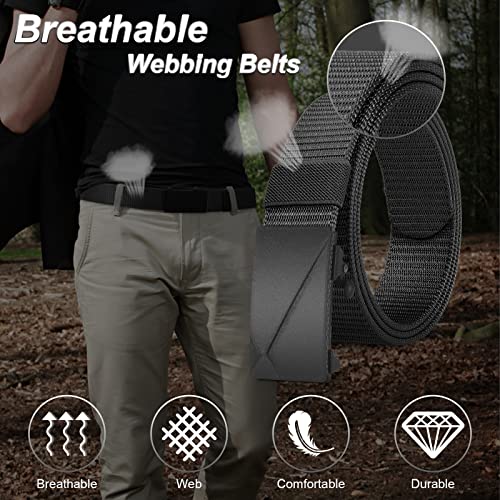 Ratchet Nylon Belts for Men:Golf Web Groove Belt with Tactical Slide Adjustable Buckle for Men Belt Jeans2