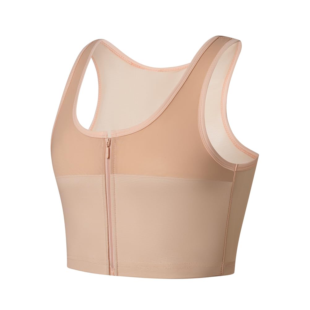 JARAZIN Zipper Chest Binder for Women Transgender FTM Binder Bra Chest Breast Binder Trans