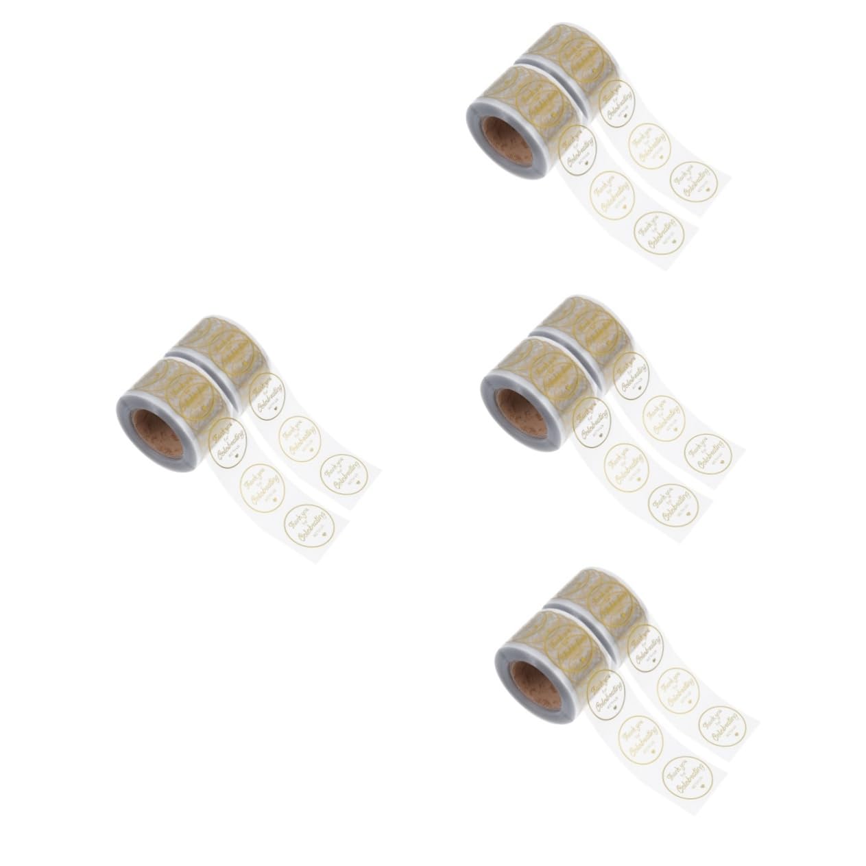 SHINEOFI 8rotoli Adesivi Trasparenti Per Confezioni Stickers Per Chiusura Decorazione e Etichette Adesive Per Scatole e Buste
