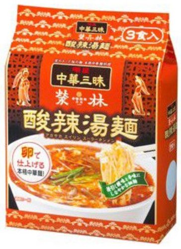 Amazon.co.jp: 明星 中華三昧 赤坂榮林 酸辣湯麺 109g×3食入り : 食品