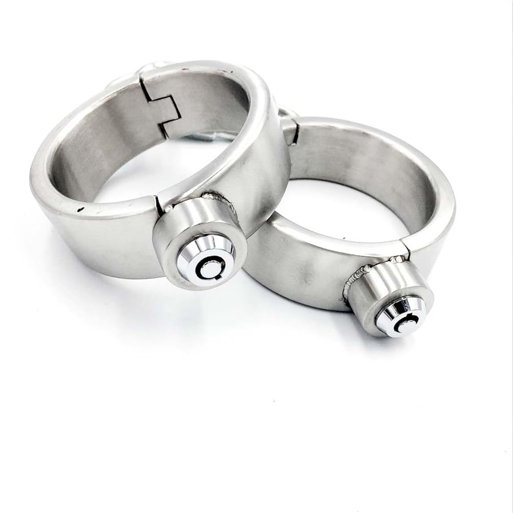 Hohe Qualität Handschellen Erwachsenes Handcuffs Slave Bondage Hand Manschette Erotik Fußfesseln Extremes BDSM Hand Cuff Fetisch Sexspielzeug Handfesseln für Frauen & Männer,Silber,Mann