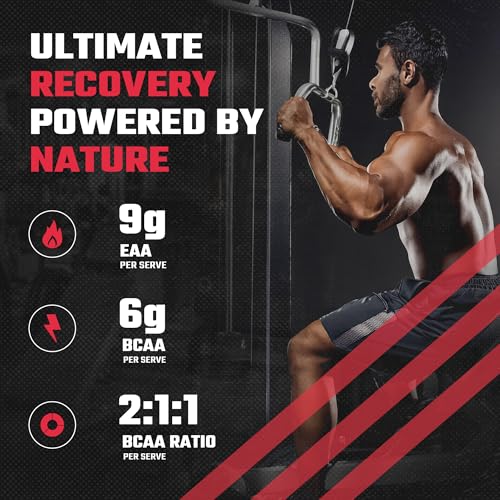 Image of Foodstrong EAA 9000 with Hydrating Electrolytes, Fruit Punch Flavour, 9g Essential Amino Acids (EAA) & 6g BCAA Per Serving - Supports Muscle Recovery & Rehydration - 300g, 25 Servings
