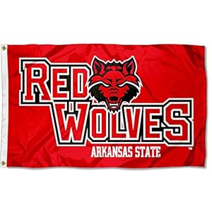 Arkansas State Red Wolves A State University Large College Flag
