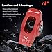 A-Premium 16Pcs Red Aluminum Engine Roller Rocker Arms with Needle Bearings Compatible with Ford SBF 302, 1.6 Ratio, 7/16