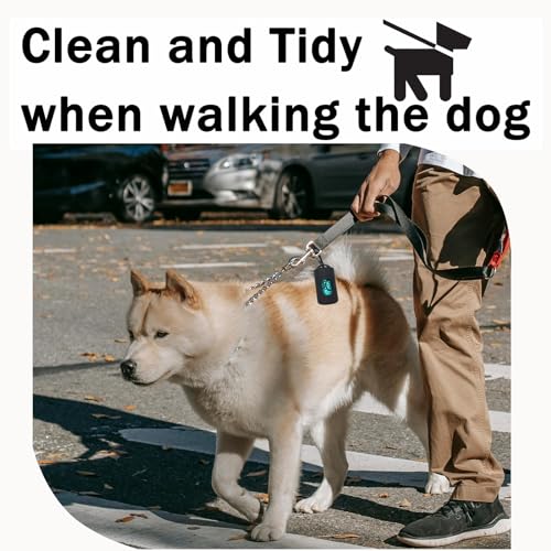 Image of Dog Poop Bag Dispenser for Leash with Snap Clip, Skin-friendly Texture Waste Bag Holder for Dog Walks and Cats, Pets Litter Bag Container, Indoor & Outdoor Use (Black, 1)