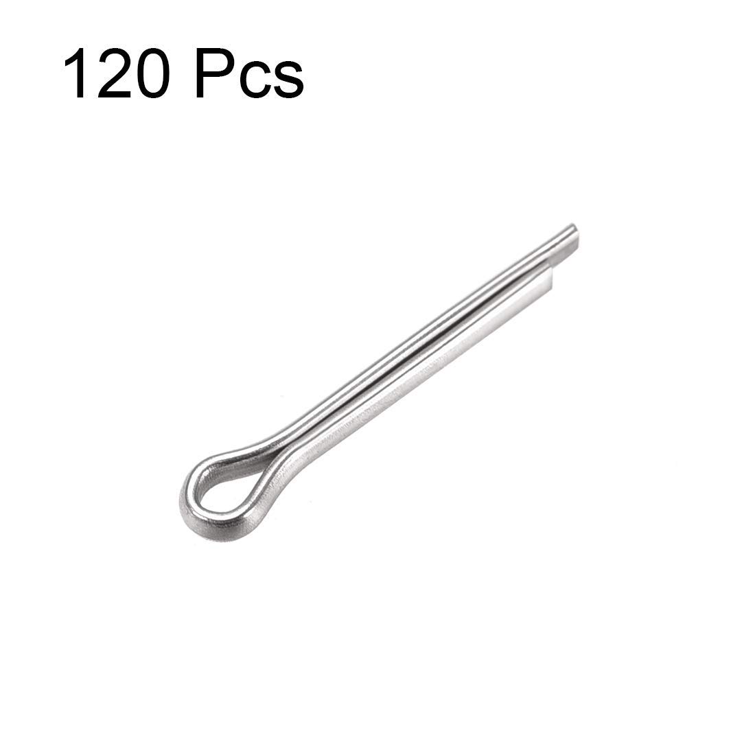 XYWHPGV Coppiglia divisa - 2 mm x 12 mm in acciaio inossidabile 304 a 2 punte con chiusura tono argento chiave a clip 120 pezzi(7e323 87d2e 3ebd5 d911d 9c6d3 a3b46