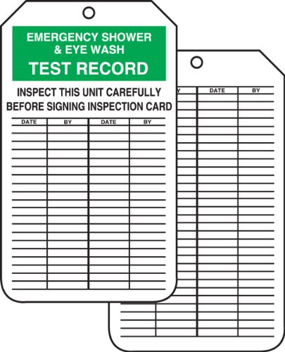 Accuform Signs MGT207CTP Inspection Record Tag, Legend 