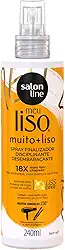 Salon Line, Spray Defrizante Protetor Térmico, Meu Liso Muito + Liso, Vegano - Para Cabelos Lisos Naturais, Alisados ou Relaxados, 240 ml