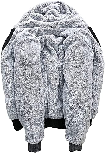 Secood Hoodies For Men Zip Up Sweashirts Thick Coats Fleece Sherpa Lined Winter Heavyweight Hooded Jacket #TOP2