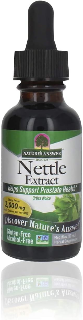 Nature's Answer Nettle Leaf Extract | Concentrated Dark Green Nettle Leaf Herbal Supplement | Non-GMO, Kosher, Gluten-Free, & Alcohol-Free 1oz