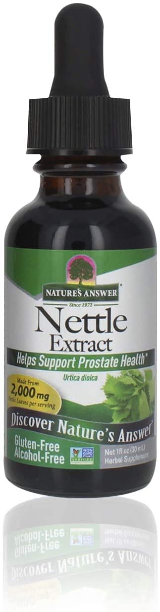 Nature's Answer Nettle Leaf 1oz Extract | Prostate Suppot | Concentrated Dark Green Nettle Leaf Herbal Supplement | Non-GMO, Kosher, Gluten-Free, & Alcohol-Free | Single Count