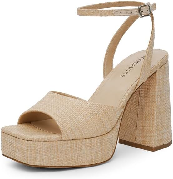 Modatope Platform Heels for Women Platform Sandals Womens Chunky Heel Open Toe Pumps Ankle Strap Womens Wedding Party Pumps Shoes