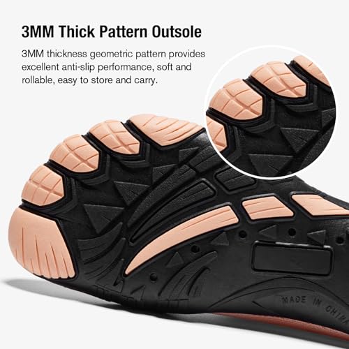Image of hiitave Womens Water Shoes Quick Dry Barefoot for Swim Diving Surf Aqua Sports Pool Beach Walking Yoga