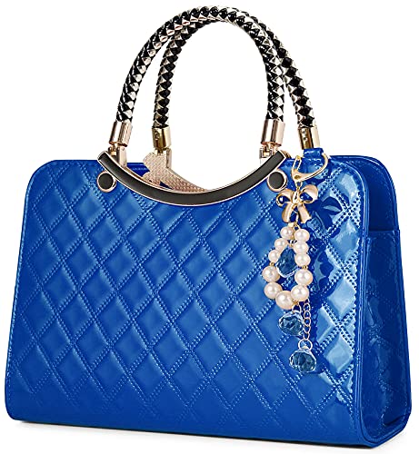 Image of TIBES Shiny Patent Leather Women Purses Satchel Handbags Ladies Fashion Top Handle Handbags Crossbody Shoulder Bags