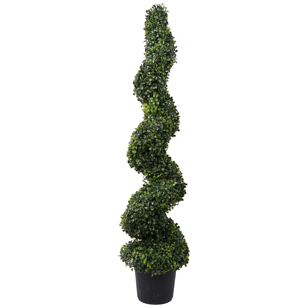 Best Artificial Boxwood 5Ft 150Cm Buxus Spiral Topiary Tree **Uv Fade Protected**