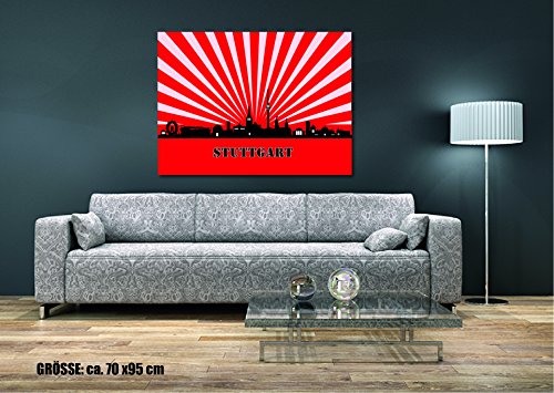 Preisvergleich Produktbild Wandtattoo Wandtsticker Skyline Stuttgart
