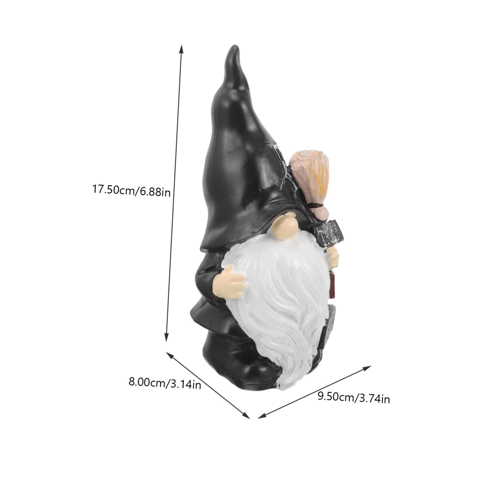 Mipcase GNOME De Jardin Résine Décoratif Figure De Jardin Extérieur Amusante pour Cour Et Allée