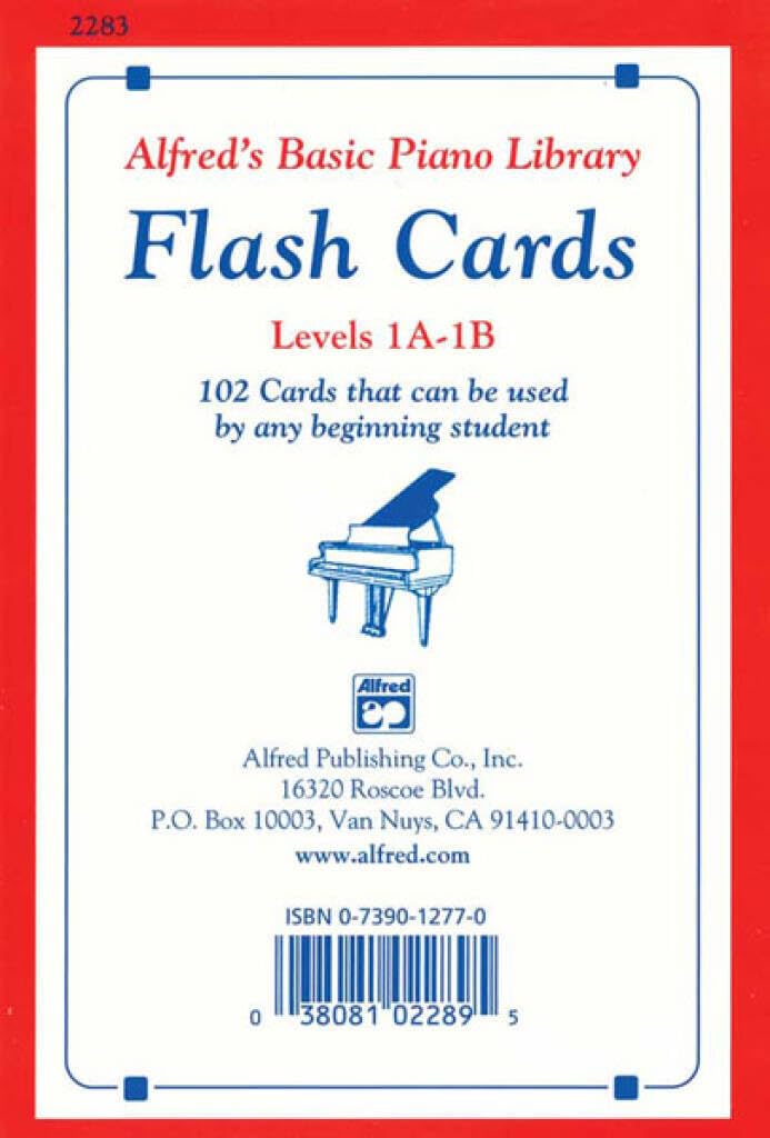 Alfred's Basic Piano Library Flash Cards, Bk 1A & 1B: 102 Cards That Can Be Used by Any Beginning Student, Flash Cards (Alfred's Basic Piano Library, Bk 1A & 1B) Cards – Student Edition, July 1, 1982