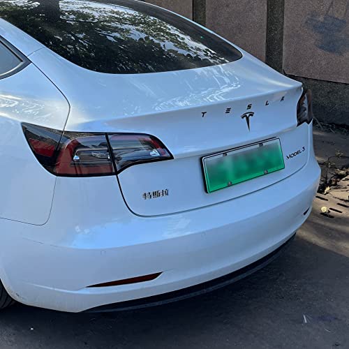 Car Back Trunk Logo Replacement Letters Sticker 3M Adhesive Backing Tailgate Insert Letters Rear Emblems For Tesla Model 3/S/X/Y Series Accessories (Color : Bright Black) #TOP3