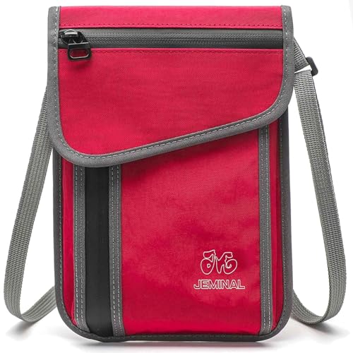 Image of JEMINAL Passport ID Crossbody Phone Bag for Men & Women: Waterproof Small Phone Shoulder Handbag for lighty Camp Jog Travel