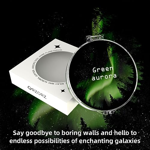 slide discs for orzorz star projector galaxy night light and pococo galaxy projector hd display slide for planetarium projector or constellation projector green aurora fba-ad-flp-ga