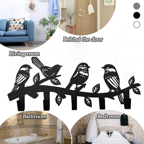 Metalbirdcoathookswallartdecorbirdhangersandkeyholderanimalthemehookssweethomedecorforstoragelivingroomhallwayofficeblack  Urban Country Home Decor Metal bird coat hooks wall art decor bird hangers and key holder animal theme hooks sweet home decor for storage living room hallway office black  urban country home decor