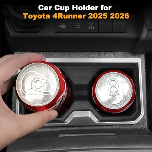 Portavasos compatible con Toyota 4Runner 2025-2026 TPE negro miniatura 2