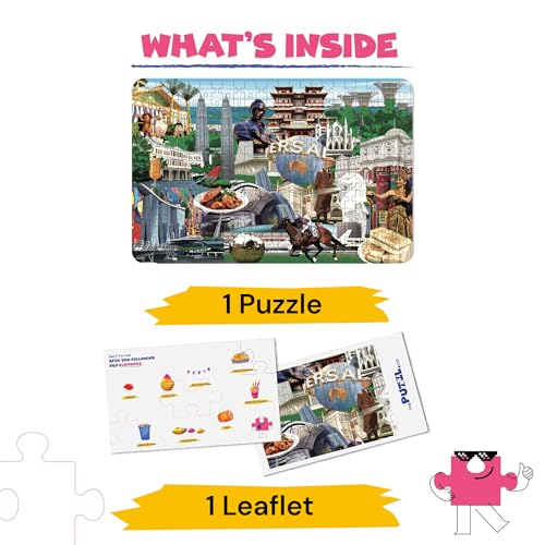 Image of Singapore City 250 Piece Jigsaw Puzzle - Fun Educational Puzzle Game for Kids 7-10 Years & Adults, Explore Travel Culture & History, Perfect Brain Booster and Big Puzzle for Kids