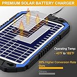SUNER POWER 12V Solar Car Battery Charger & Maintainer, 6W Waterproof Solar Trickle Charger, Portable Solar Charger…