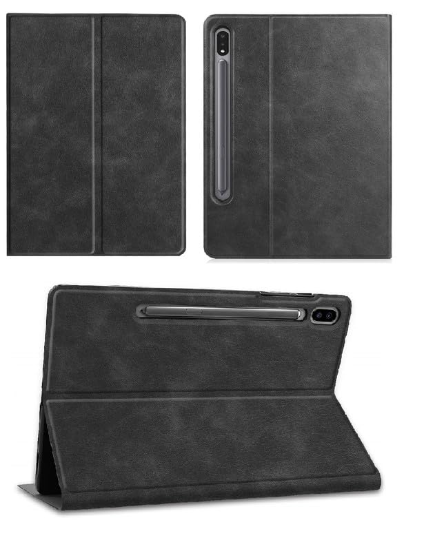 LIKECASE Premium Series Leather Flip Cover for Lenovo Tab P12 (12.7 inch, TB370FU 2023 Released) - (Black) (B0CWVKMS4B) Amazon Price History, Amazon Price Tracker