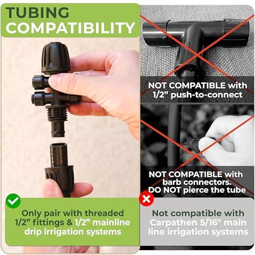 CARPATHEN 1/2" Irrigation Tubing for Drip System Kit, 50 feet + Accessories by CARPATHEN - Used condition - Image 6