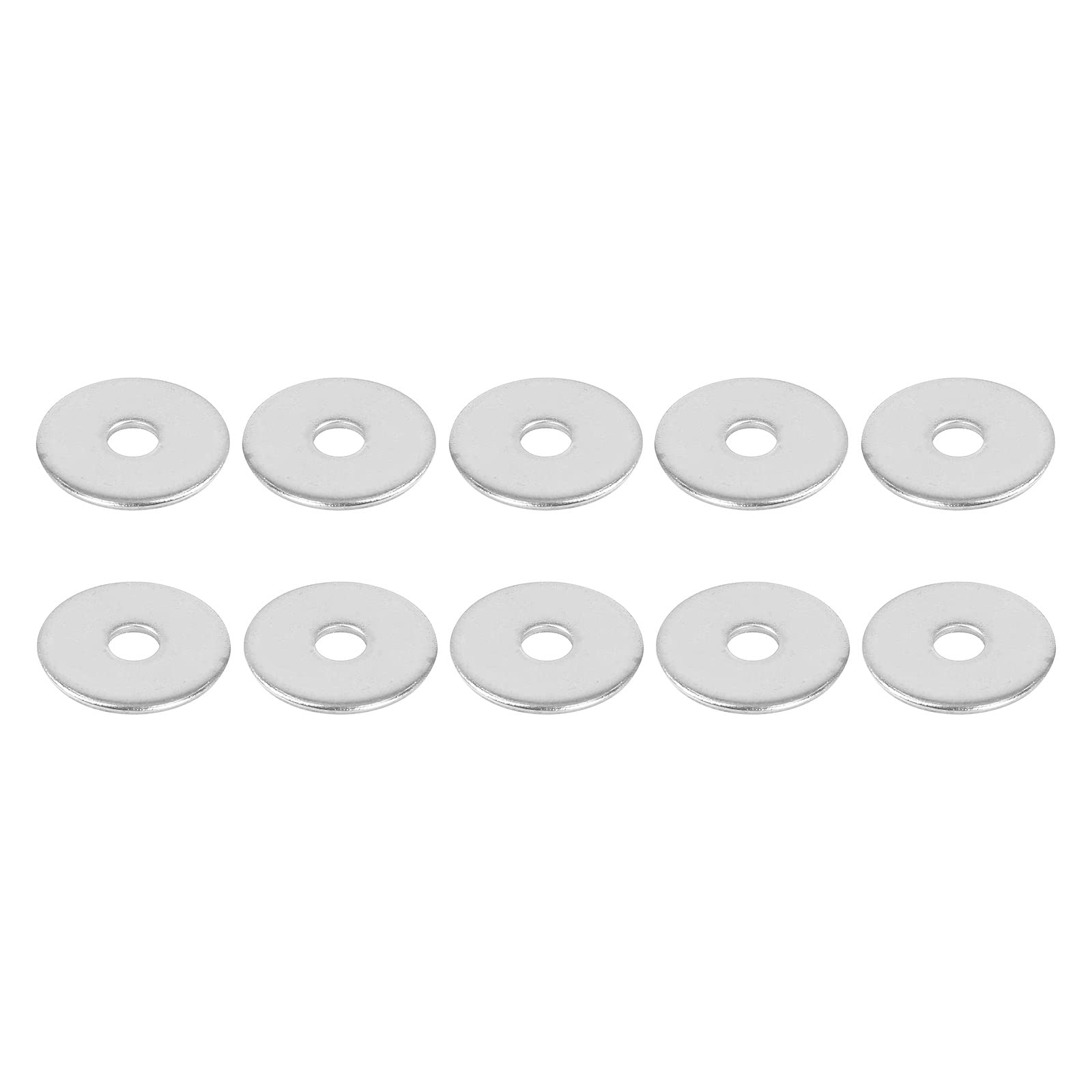 DTGN 6mmx25mmx1.5mm(IDxODxT) Stainless Steel Flat Washers - 55Pack - Good for Industrial Machinery - Flat Ring Gaskets - Silver Tone