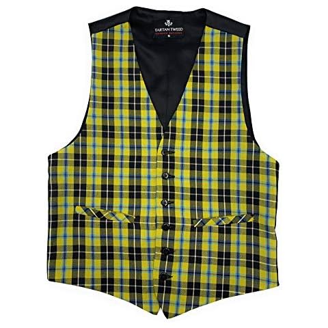 Men's Tartan Waistcoat with Satin Back Cover