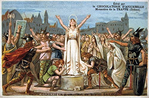 Tableau Delacroix Sainte Geneviève 60x90cm toile haut de gamme de salon