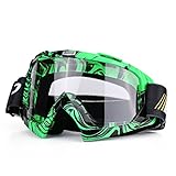 ★ Hochwertige Materialien ------- Die Ski-Windschutzscheibe verwendet flexible TPU-Rahmen und robuste PC-Objektive. Am äußeren Rand der Rückseite der Schutzbrille befindet sich eine weiche Polsterung, die angenehm zu tragen ist. Anti-Fog- und Anti-Blend-Motorradbrillen können Ihre Augen vollständig schützen