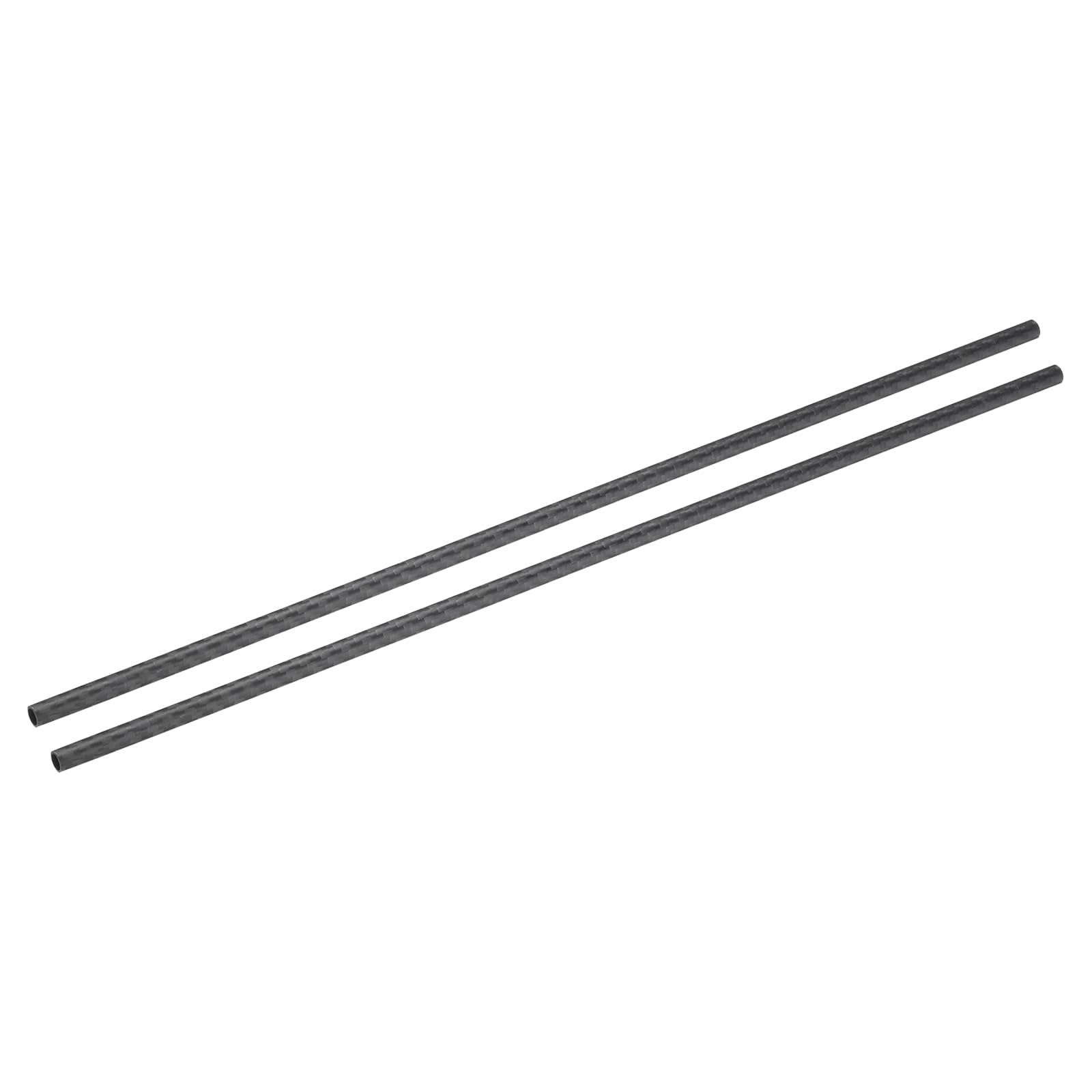 uxcell 2Pcs Carbon Fiber Tubes 6 x 8 x 420mm Matte Surface Rod 3K Roll Wrapped Carbon Round Tubing for RC Airplane Quadcopter Multicopter