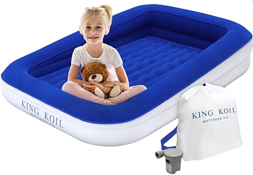 Miniatura 16 de King Koil Colchón de aire de lujo Queen con bomba de aire integrada, almohada premium inflable Airbed para invitados, camping y hogar (garantía del