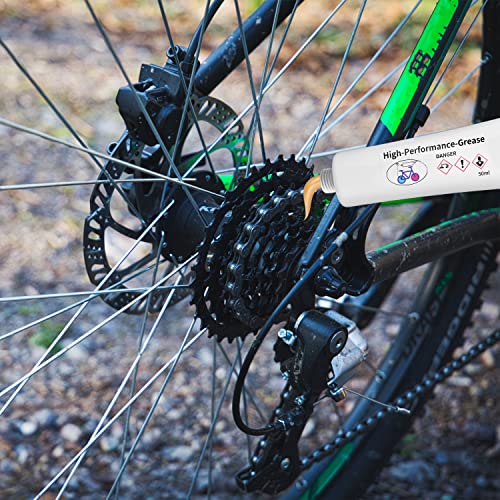 Bike Grease Bicycle Chain Lubricant – Mtb Brake Bearing Pedal Axle Lube Maintenance Waterproof High Temperature Metal Screw Rust And Corrosion Cycling Tool For Bike Derailleur Wheel Bolts Gear Motorcycle 50Ml #TOP1