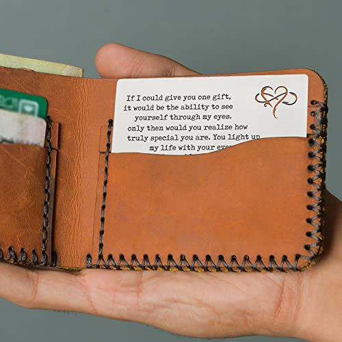 Clesellix Love Theme Laser Engraved Metal Wallet Insert Card, Valentine's Day, Anniversary, Christmas Gift for Husband, Boyfriend4